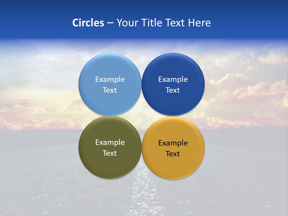Direction Road Clouds PowerPoint Template