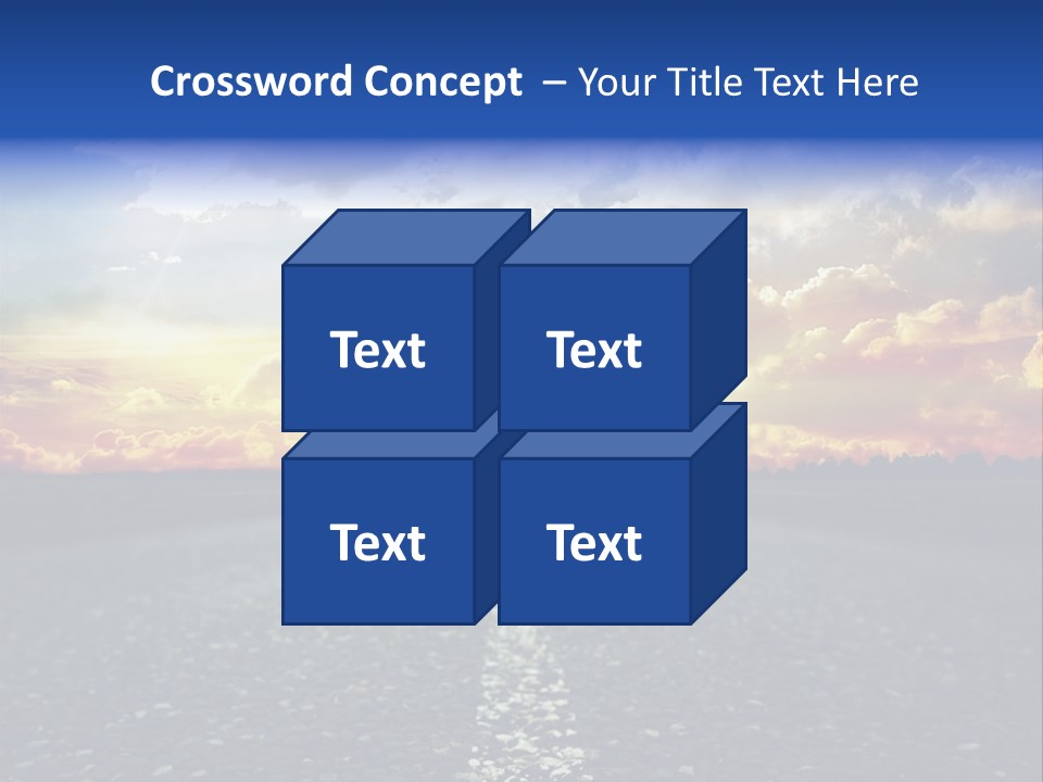 Direction Road Clouds PowerPoint Template