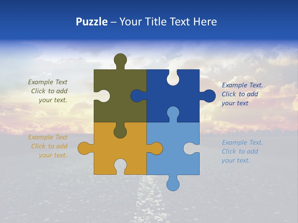 Direction Road Clouds PowerPoint Template