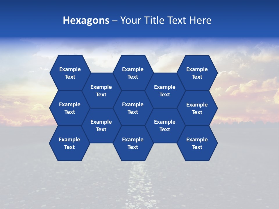 Direction Road Clouds PowerPoint Template