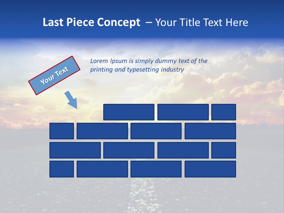 Direction Road Clouds PowerPoint Template