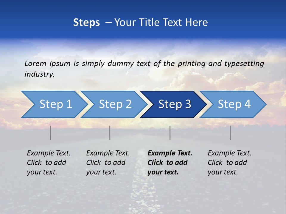 Direction Road Clouds PowerPoint Template