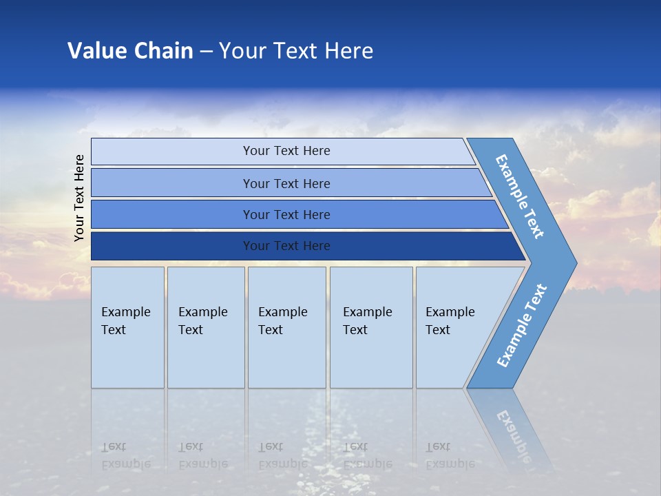 Direction Road Clouds PowerPoint Template