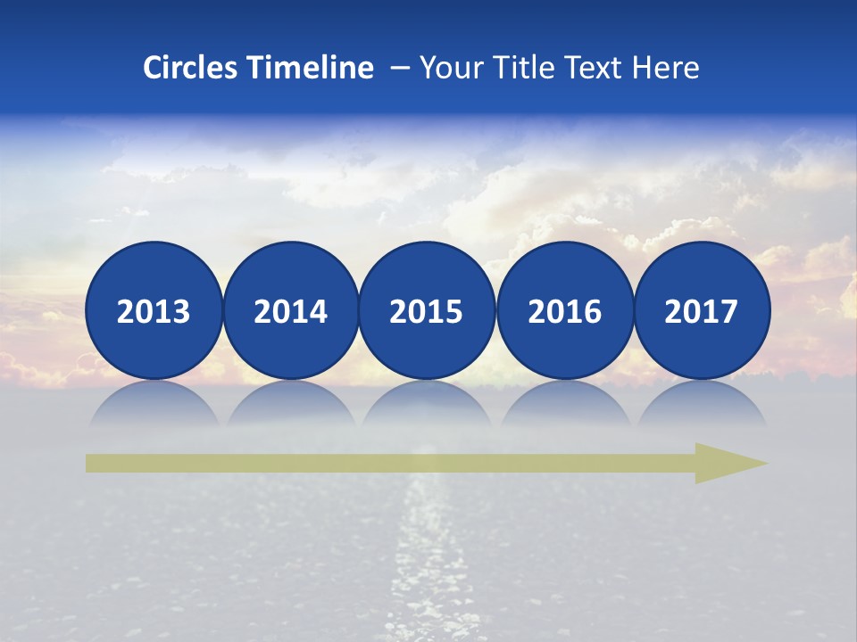 Direction Road Clouds PowerPoint Template