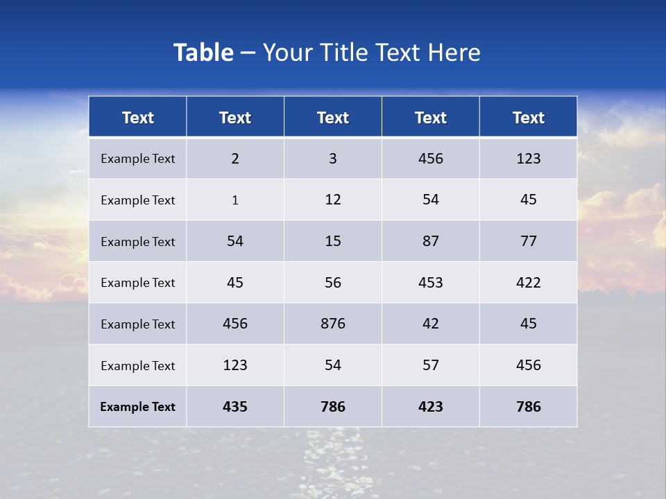 Direction Road Clouds PowerPoint Template