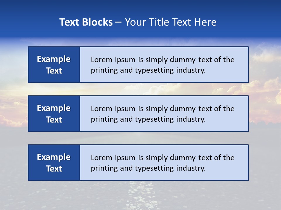 Direction Road Clouds PowerPoint Template