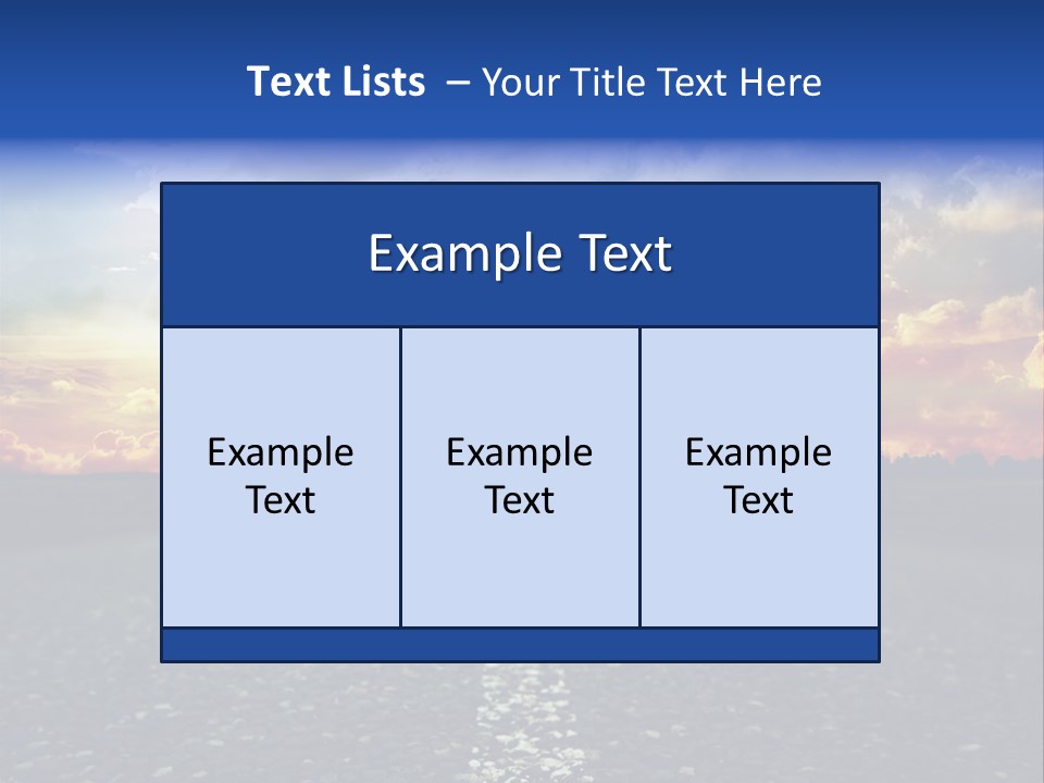 Direction Road Clouds PowerPoint Template
