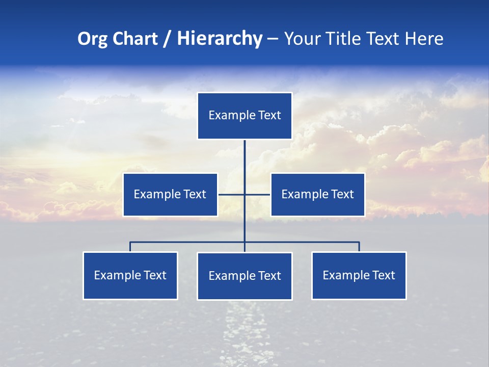 Direction Road Clouds PowerPoint Template