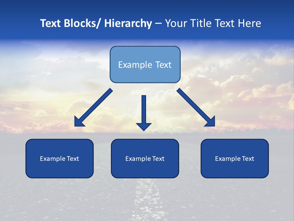 Direction Road Clouds PowerPoint Template