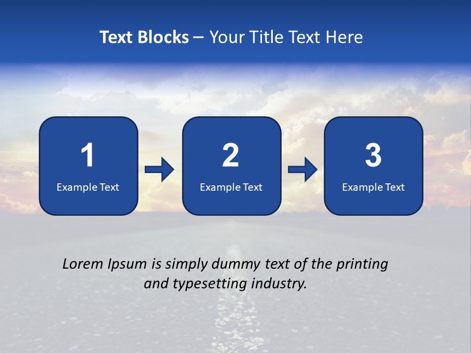 Direction Road Clouds PowerPoint Template