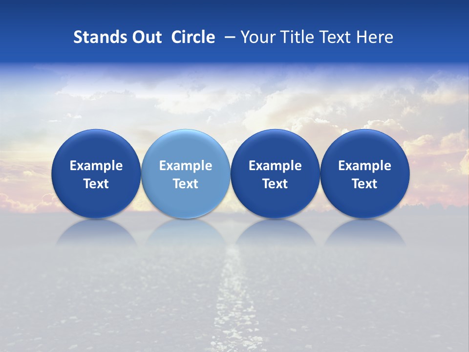 Direction Road Clouds PowerPoint Template