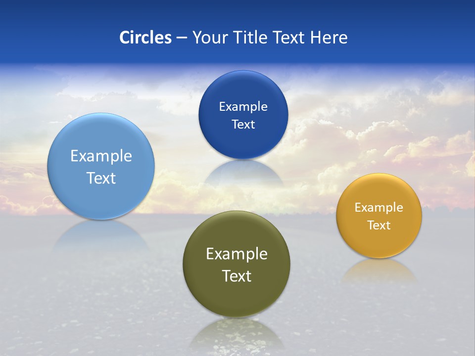 Direction Road Clouds PowerPoint Template
