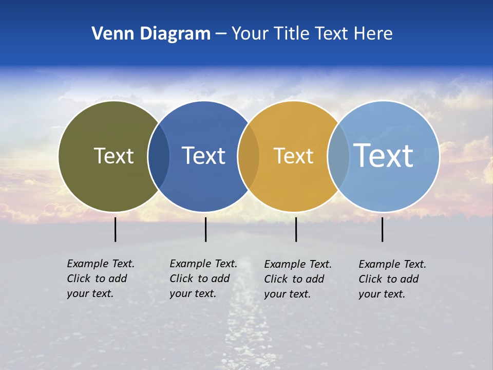 Direction Road Clouds PowerPoint Template