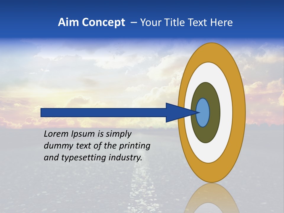 Direction Road Clouds PowerPoint Template