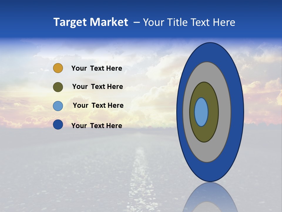 Direction Road Clouds PowerPoint Template