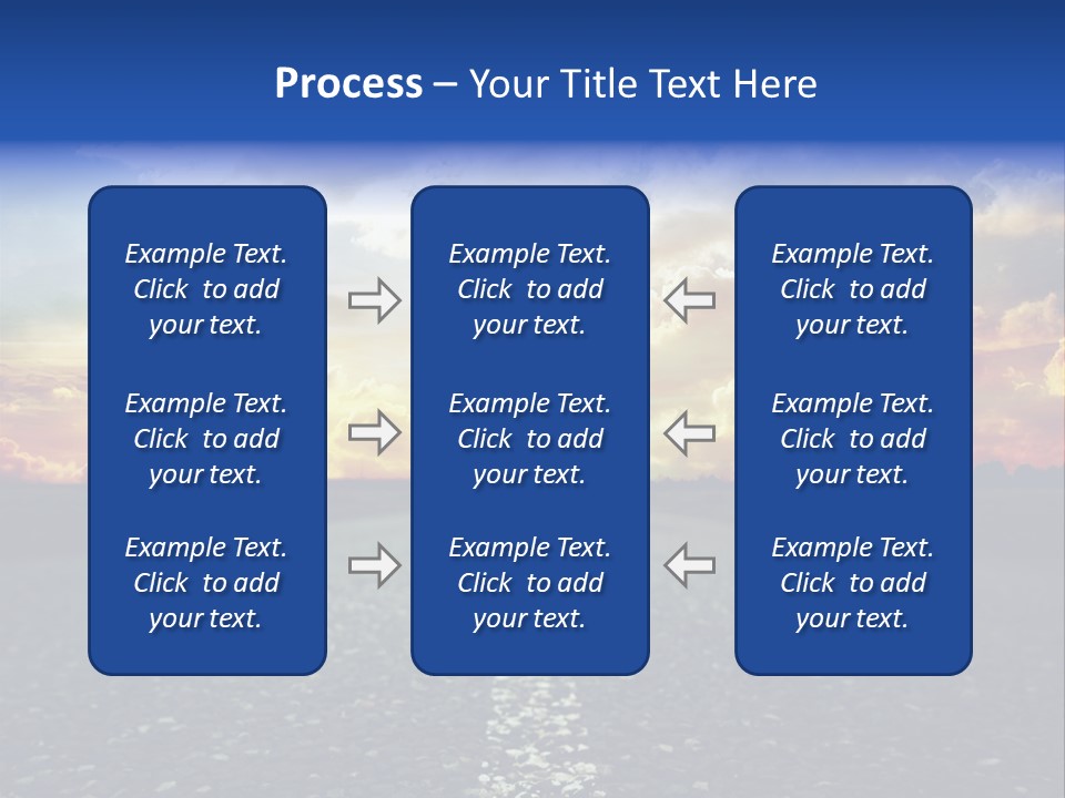 Direction Road Clouds PowerPoint Template