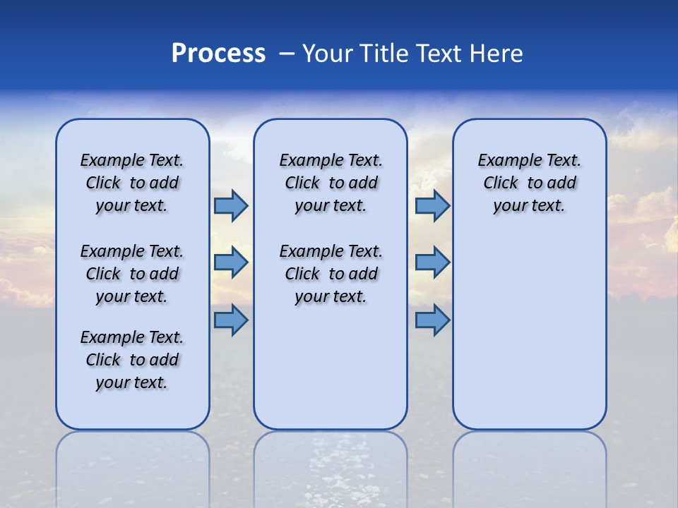 Direction Road Clouds PowerPoint Template