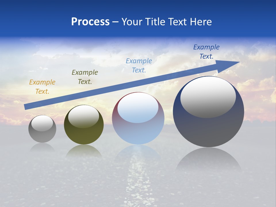 Direction Road Clouds PowerPoint Template