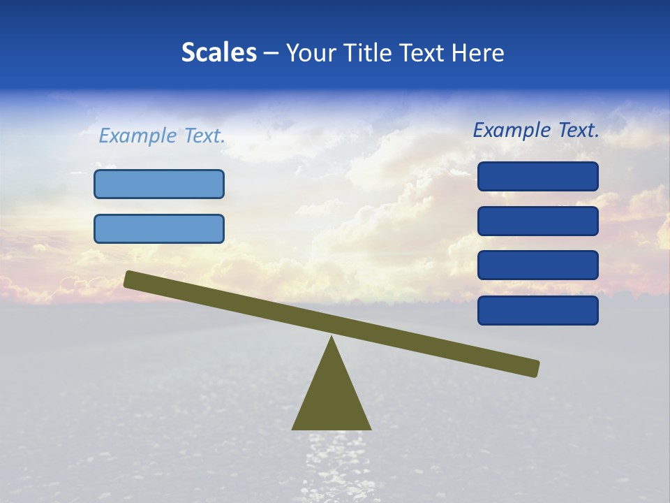 Direction Road Clouds PowerPoint Template