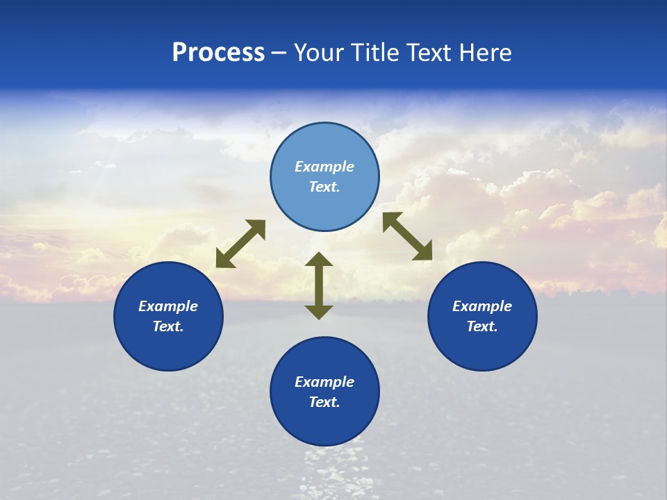 Direction Road Clouds PowerPoint Template