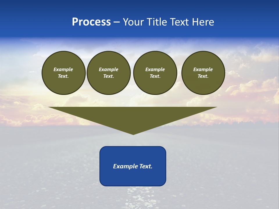 Direction Road Clouds PowerPoint Template