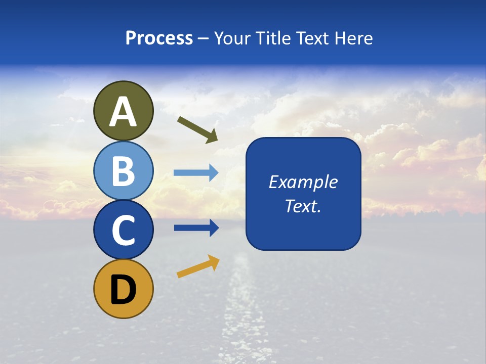 Direction Road Clouds PowerPoint Template