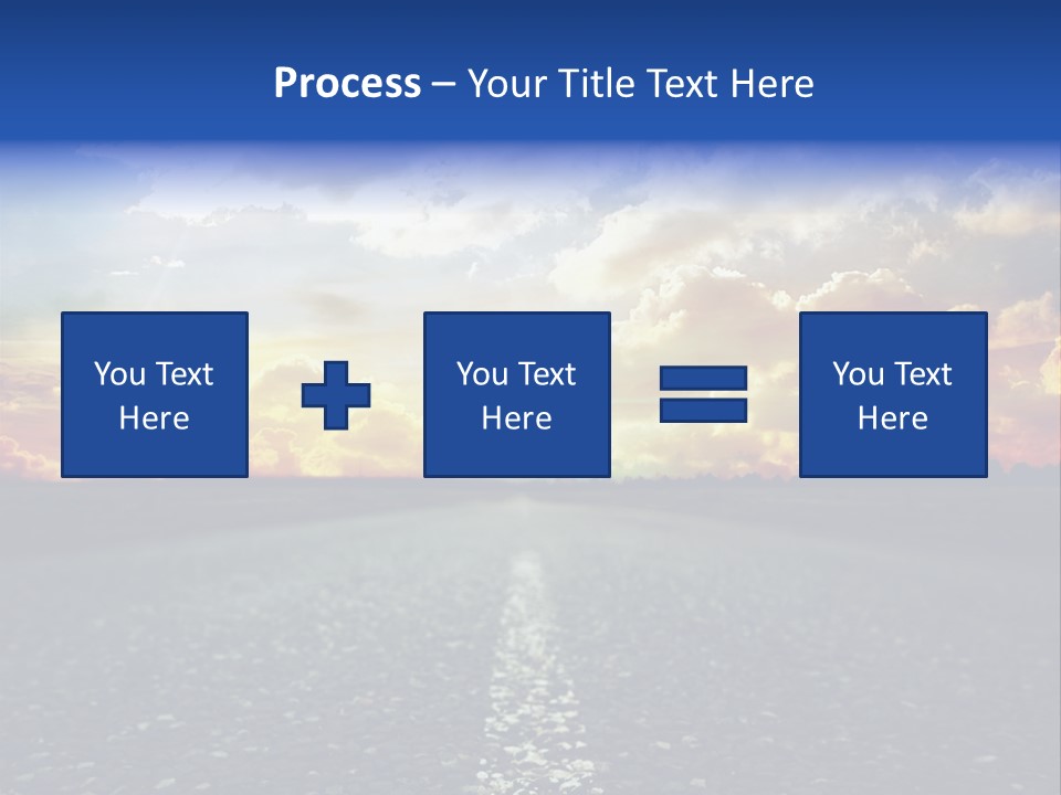 Direction Road Clouds PowerPoint Template
