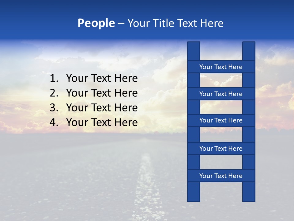 Direction Road Clouds PowerPoint Template