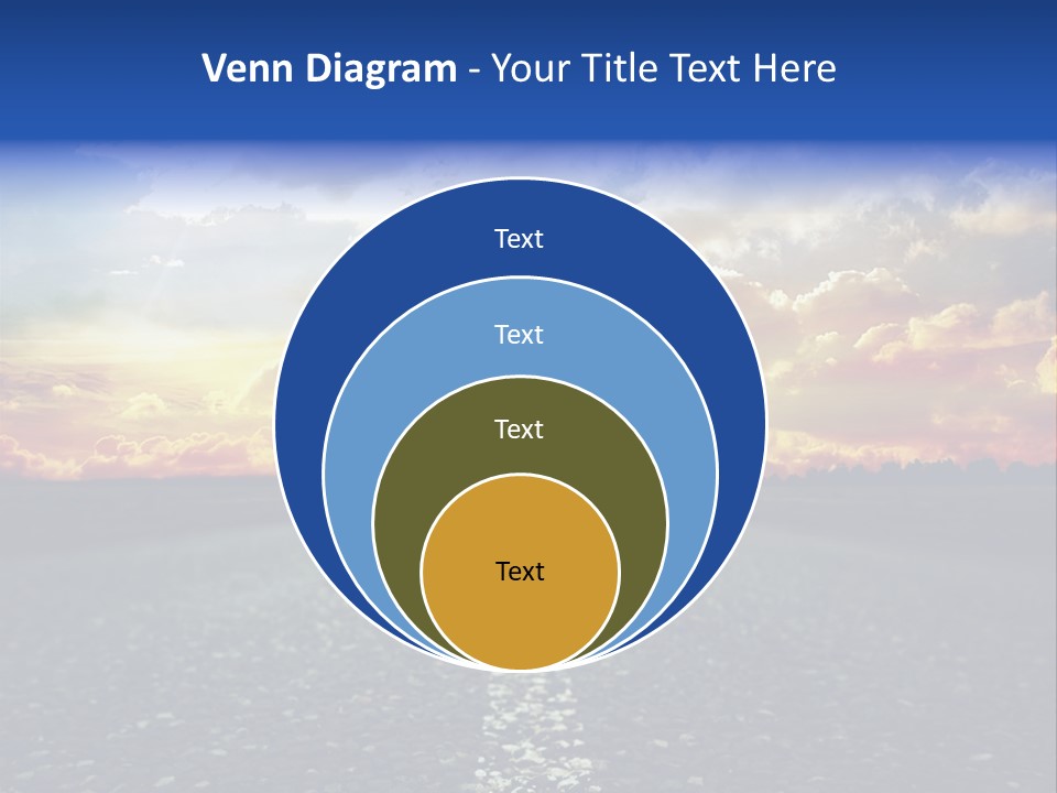 Direction Road Clouds PowerPoint Template