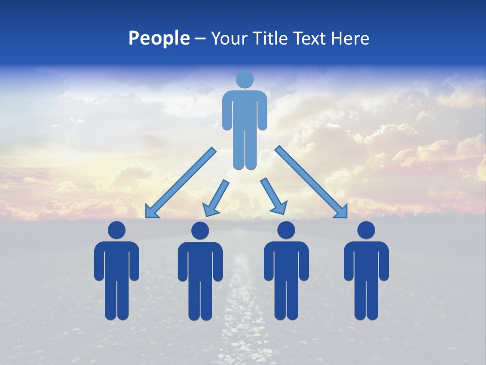 Direction Road Clouds PowerPoint Template