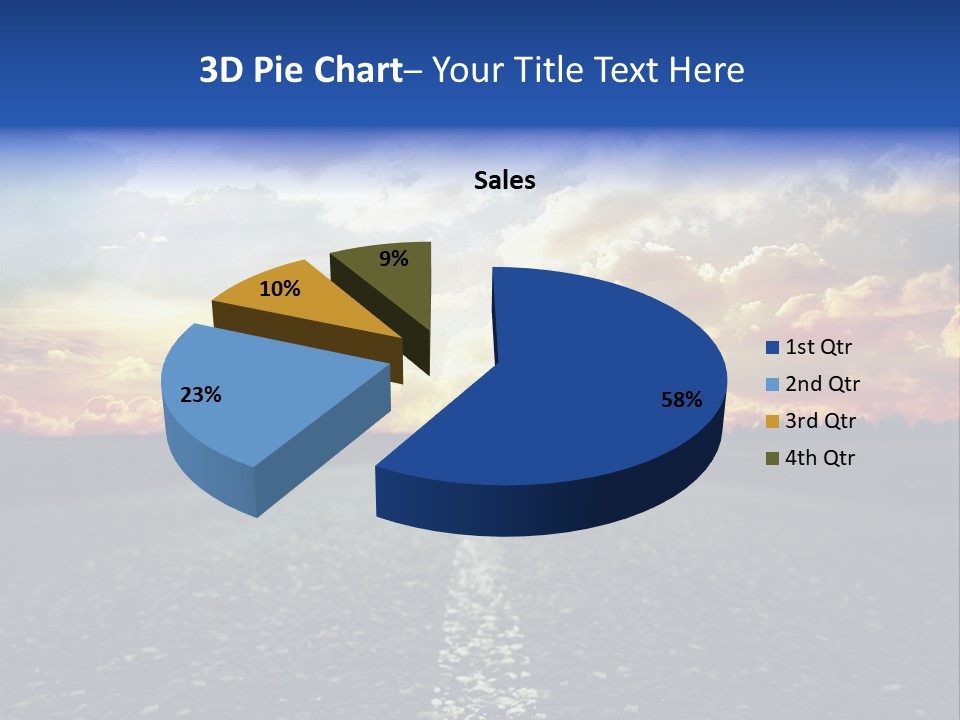 Direction Road Clouds PowerPoint Template