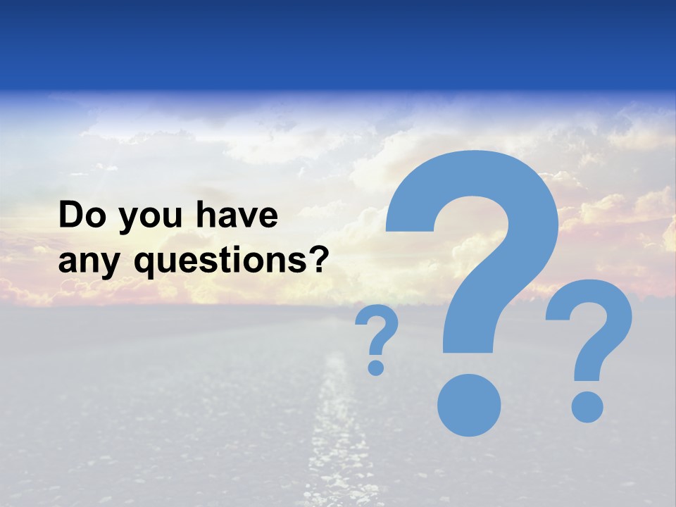 Direction Road Clouds PowerPoint Template