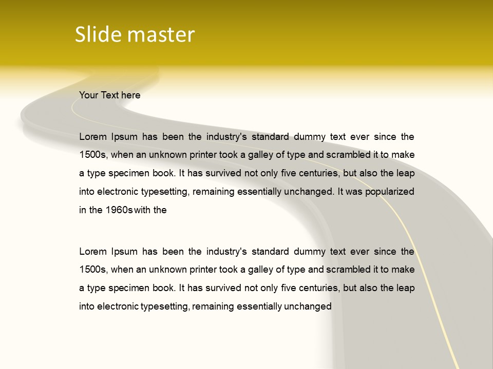 Dividing Open Turn PowerPoint Template