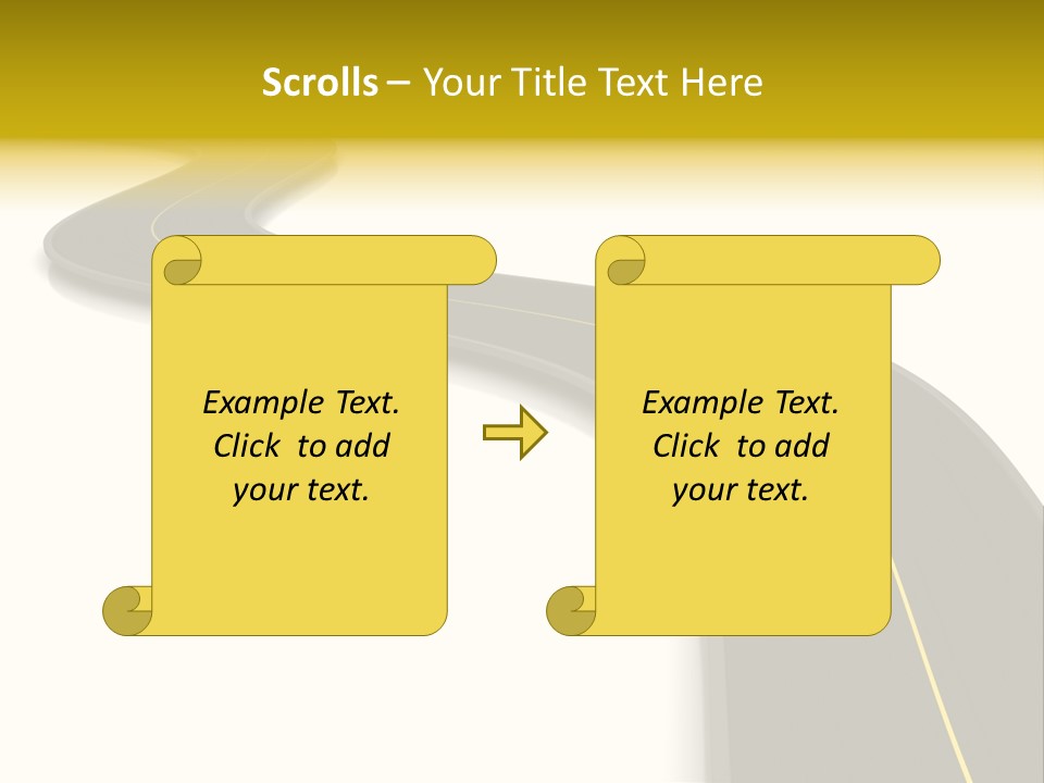 Dividing Open Turn PowerPoint Template