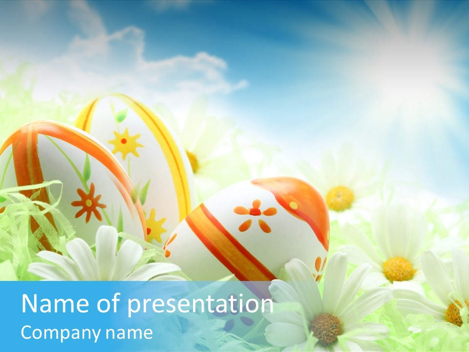 Daisy Copy Blue PowerPoint Template