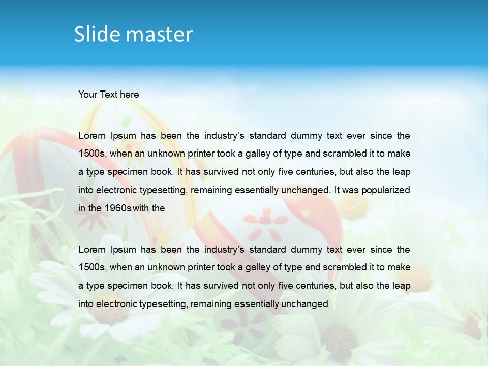 Daisy Copy Blue PowerPoint Template