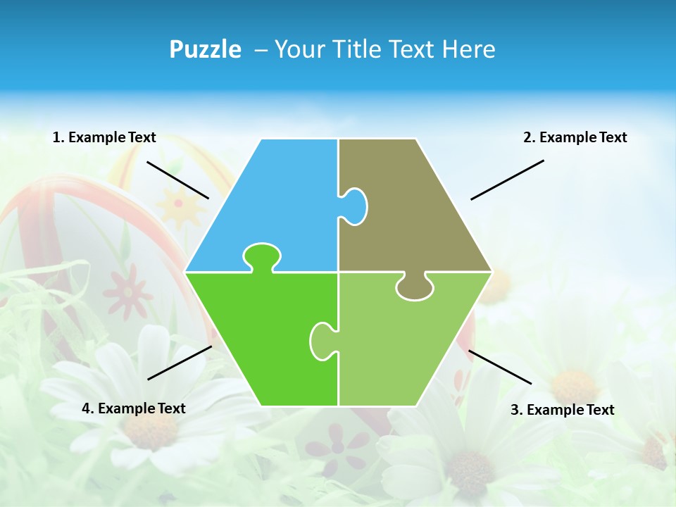 Daisy Copy Blue PowerPoint Template