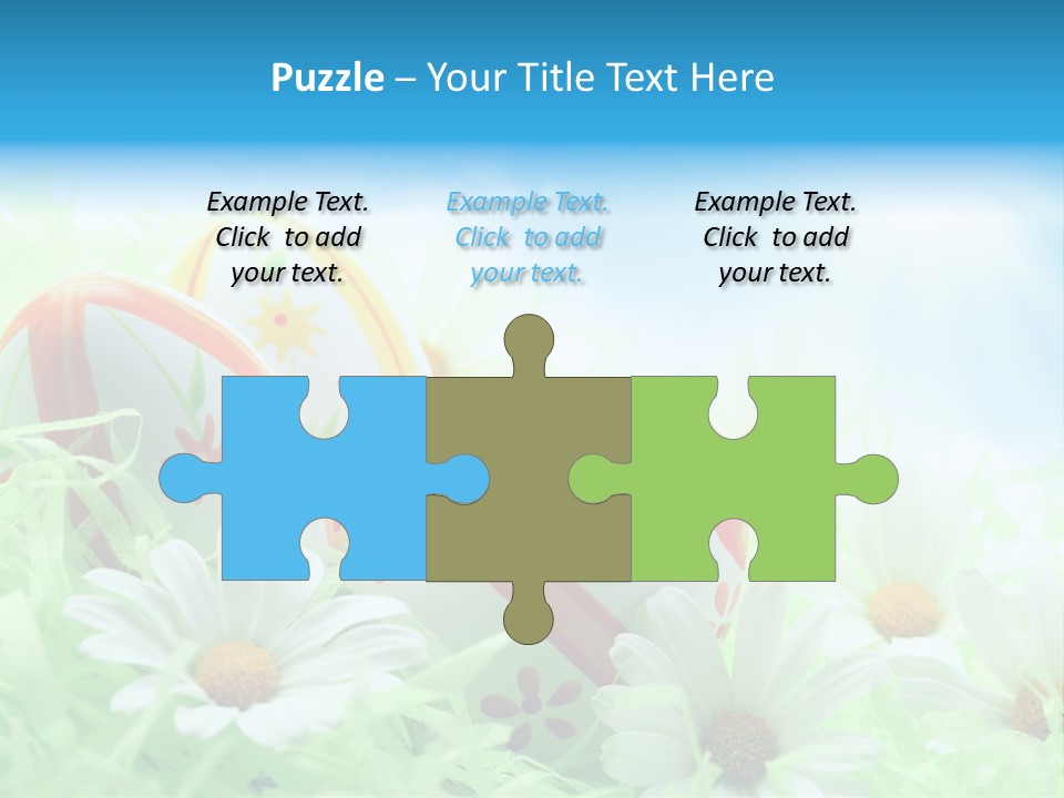 Daisy Copy Blue PowerPoint Template