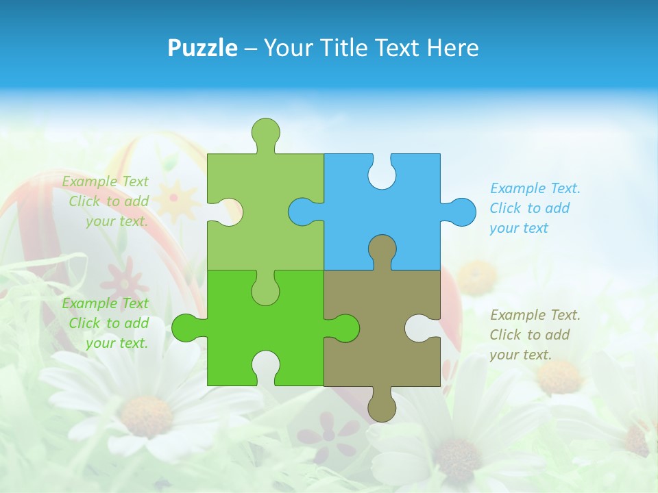 Daisy Copy Blue PowerPoint Template