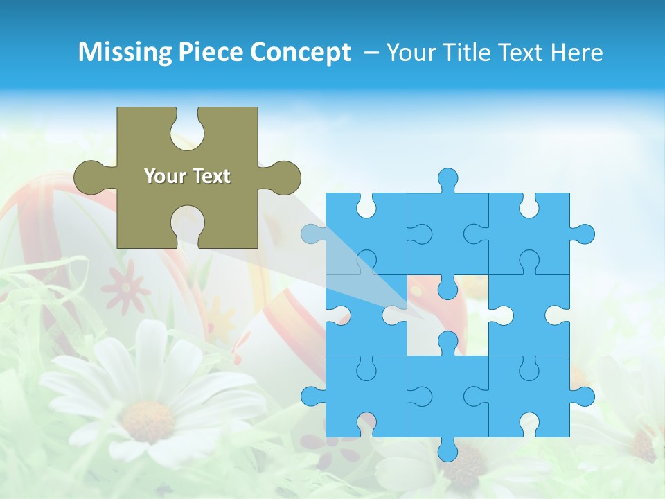 Daisy Copy Blue PowerPoint Template