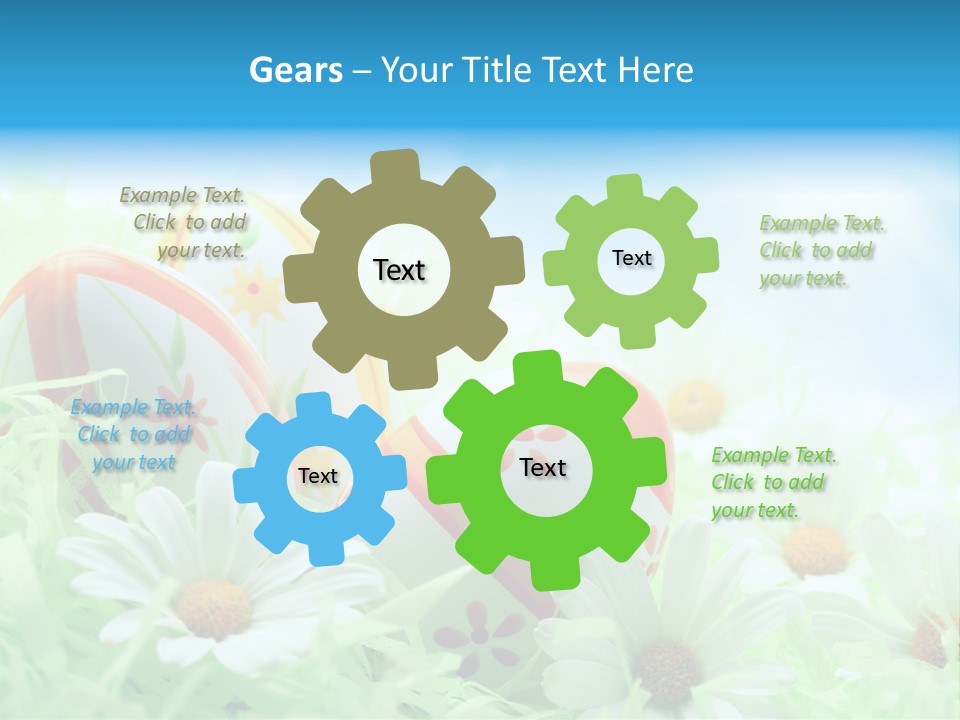 Daisy Copy Blue PowerPoint Template