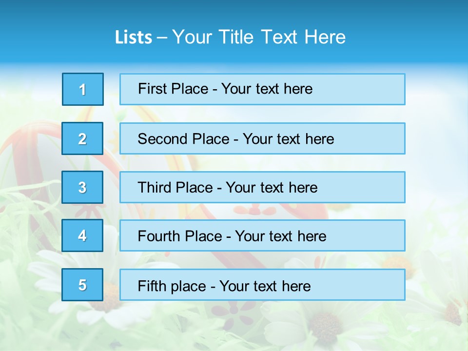 Daisy Copy Blue PowerPoint Template