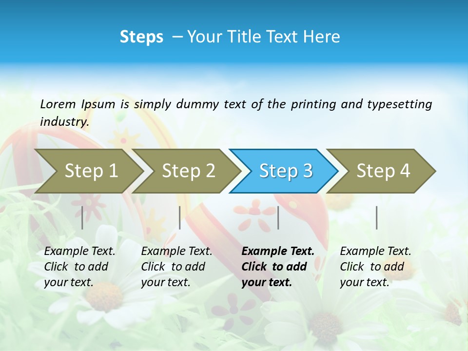 Daisy Copy Blue PowerPoint Template