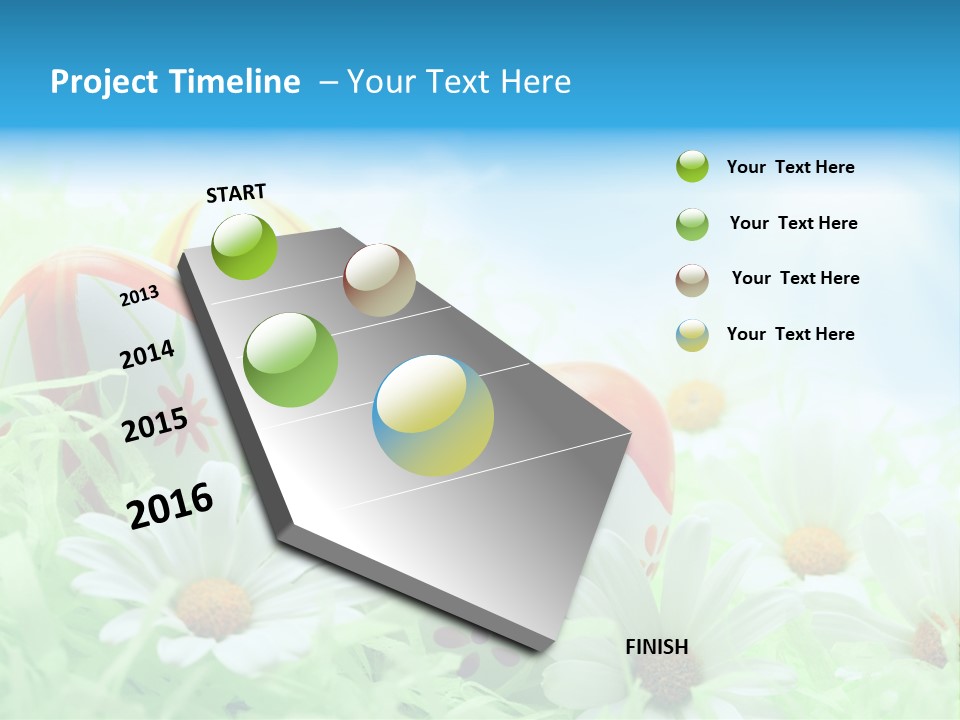 Daisy Copy Blue PowerPoint Template