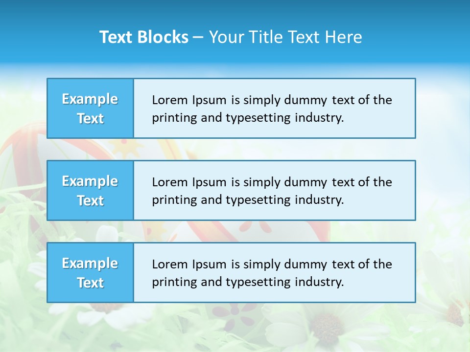 Daisy Copy Blue PowerPoint Template