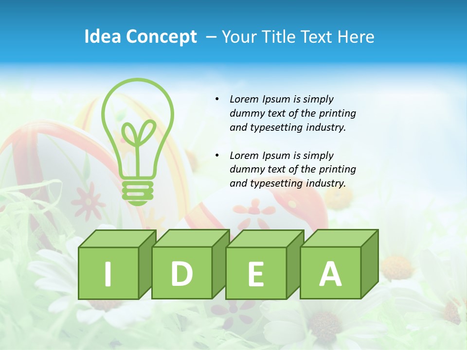 Daisy Copy Blue PowerPoint Template