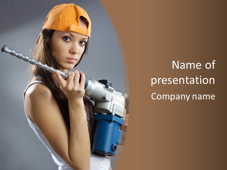 Sensual Model Contractor PowerPoint Template