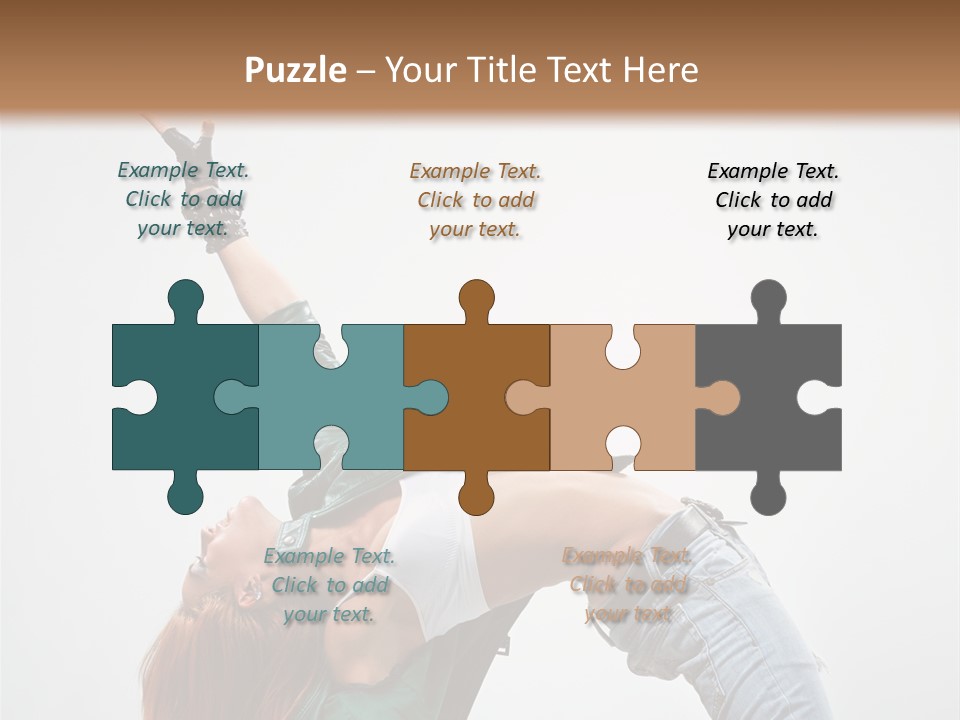 Fashion Aerobics Girl PowerPoint Template