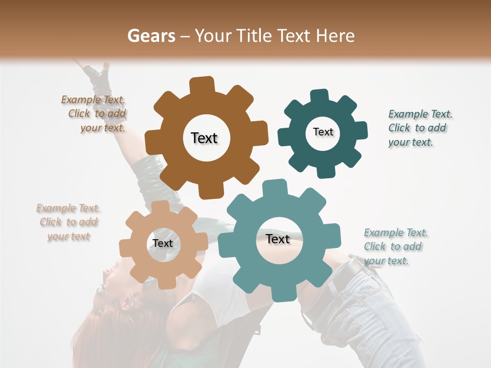 Fashion Aerobics Girl PowerPoint Template