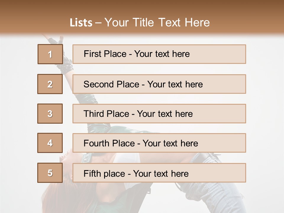 Fashion Aerobics Girl PowerPoint Template